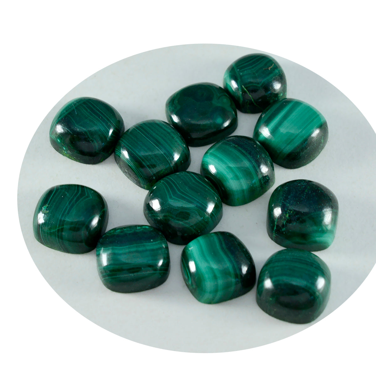 Malachite 1PC Tiny 6x6 MM Cushion Cabochon Green Splendid semi Precious Loose Gemstone