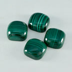 Malachite 1PC Large 10x10 MM Cushion Cabochon Green Fine semi Precious Gems