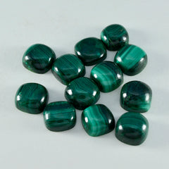 Malachite 10PC Tiny 5x5 MM Cushion Cabochon Green Polished semi Precious Loose Gems
