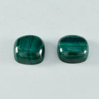 Malachite 10PC Tiny 5x5 MM Cushion Cabochon Green Polished semi Precious Loose Gems