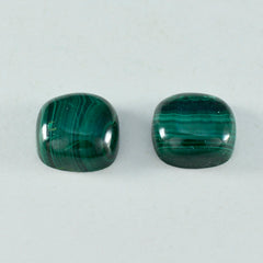 Malachite 10PC Tiny 5x5 MM Cushion Cabochon Green Polished semi Precious Loose Gems