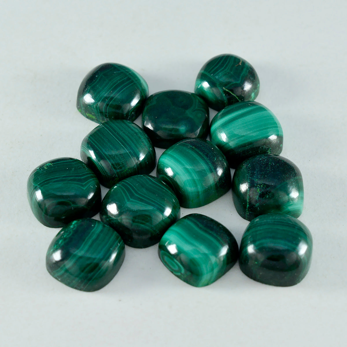 Malachite 1PC Tiny 6x6 MM Cushion Cabochon Green Splendid semi Precious Loose Gemstone