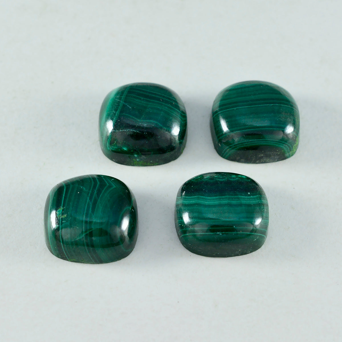 Malachite 1PC Small 7x7 MM Cushion Cabochon Green Luster semi Precious Loose Gemstones