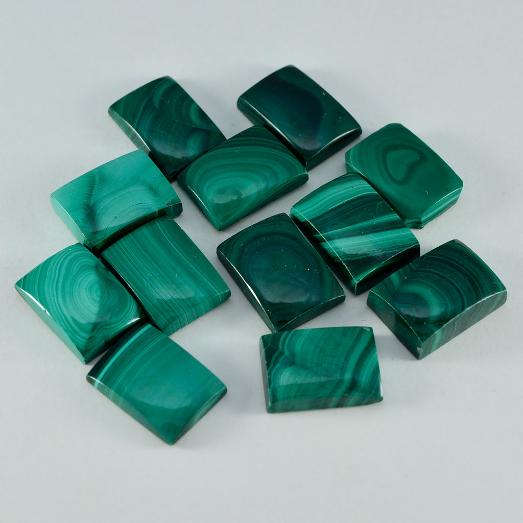 Malachite 1PC Medium 7x10 MM Emerald Cabochon Green Splendid semi Precious Semi Precious Gemstone