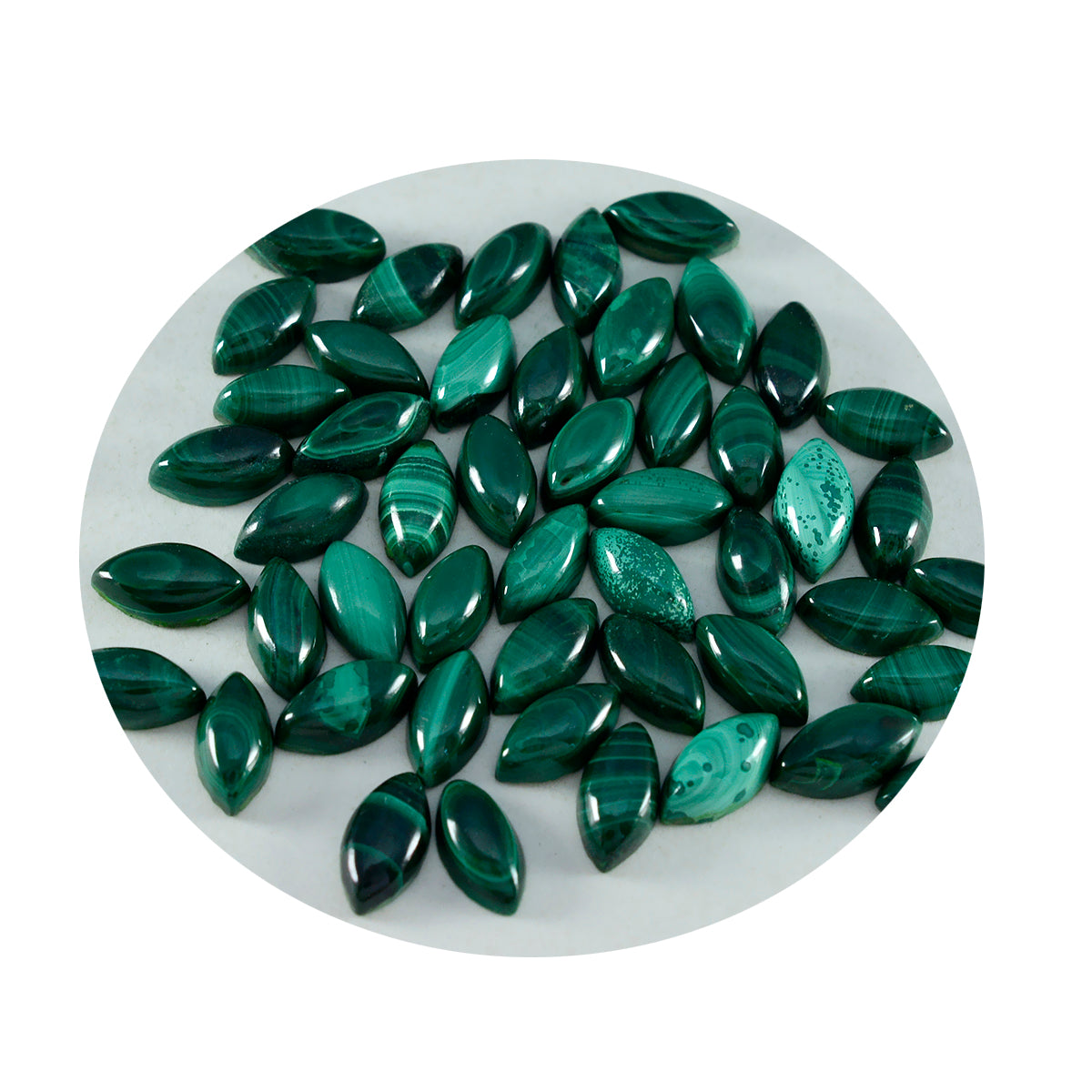 Malachite 10PC Tiny 3x6 MM Marquise  Cabochon Green Genuine semi Precious Loose Gems