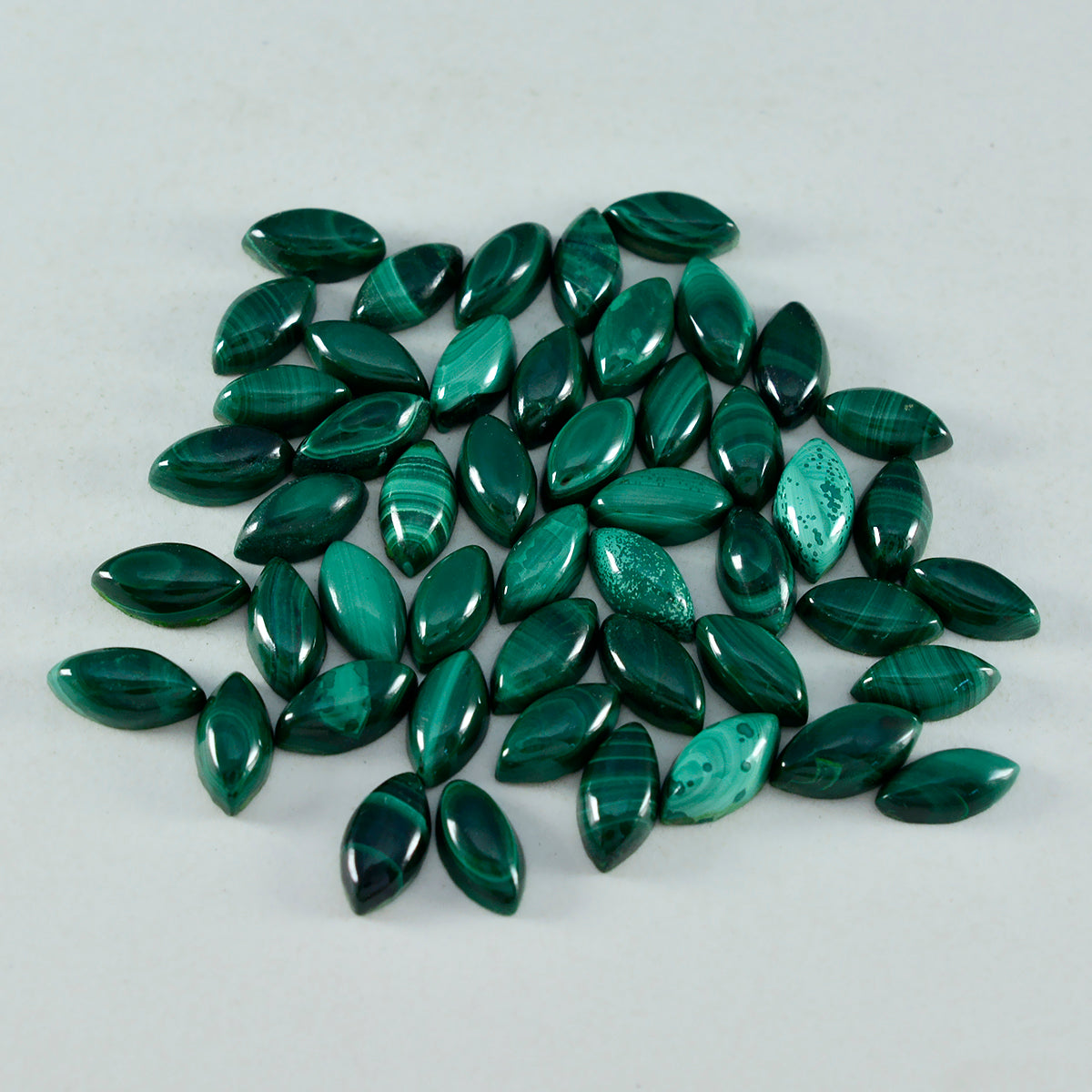 Malachite 10PC Tiny 4x8 MM Marquise  Cabochon Green Superior semi Precious Loose Gemstone