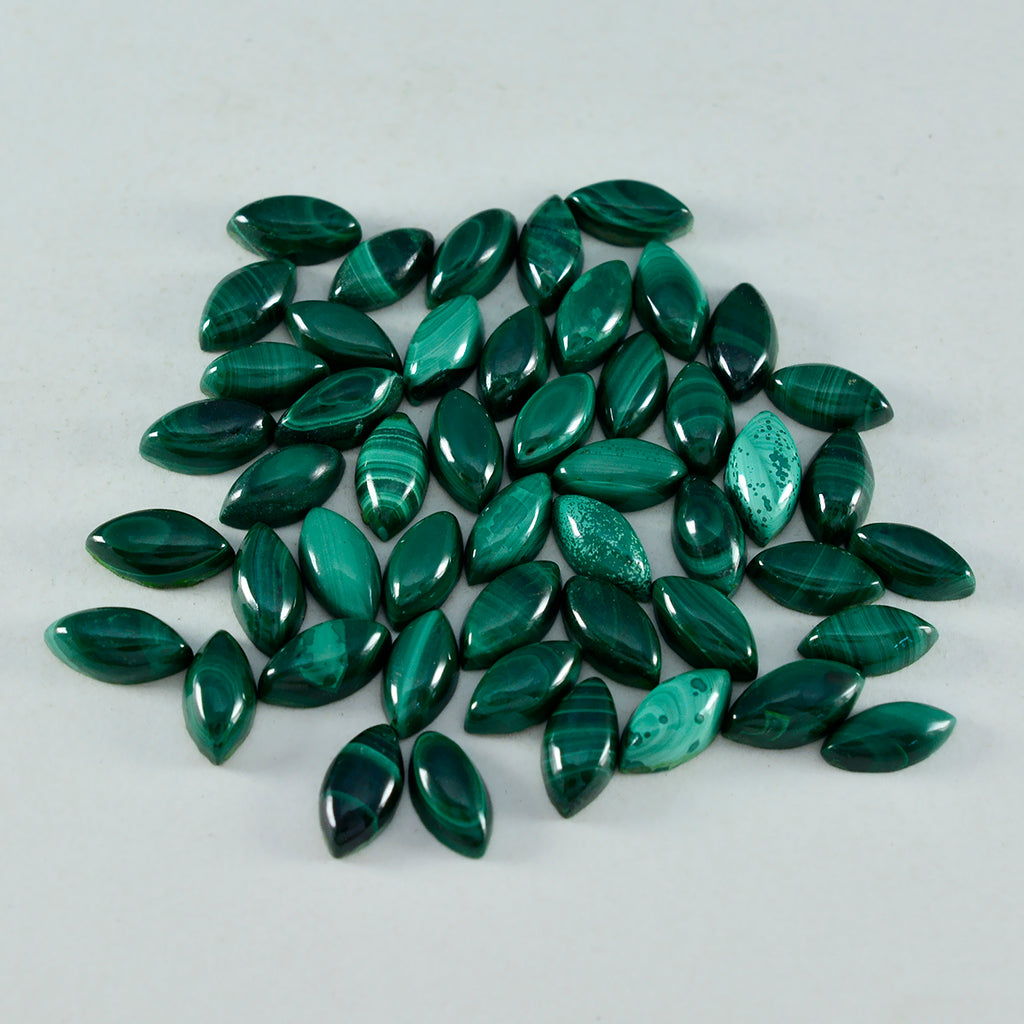 Malachite 1PC Large 8x16 MM Marquise  Cabochon Green Sparkling semi Precious Gems