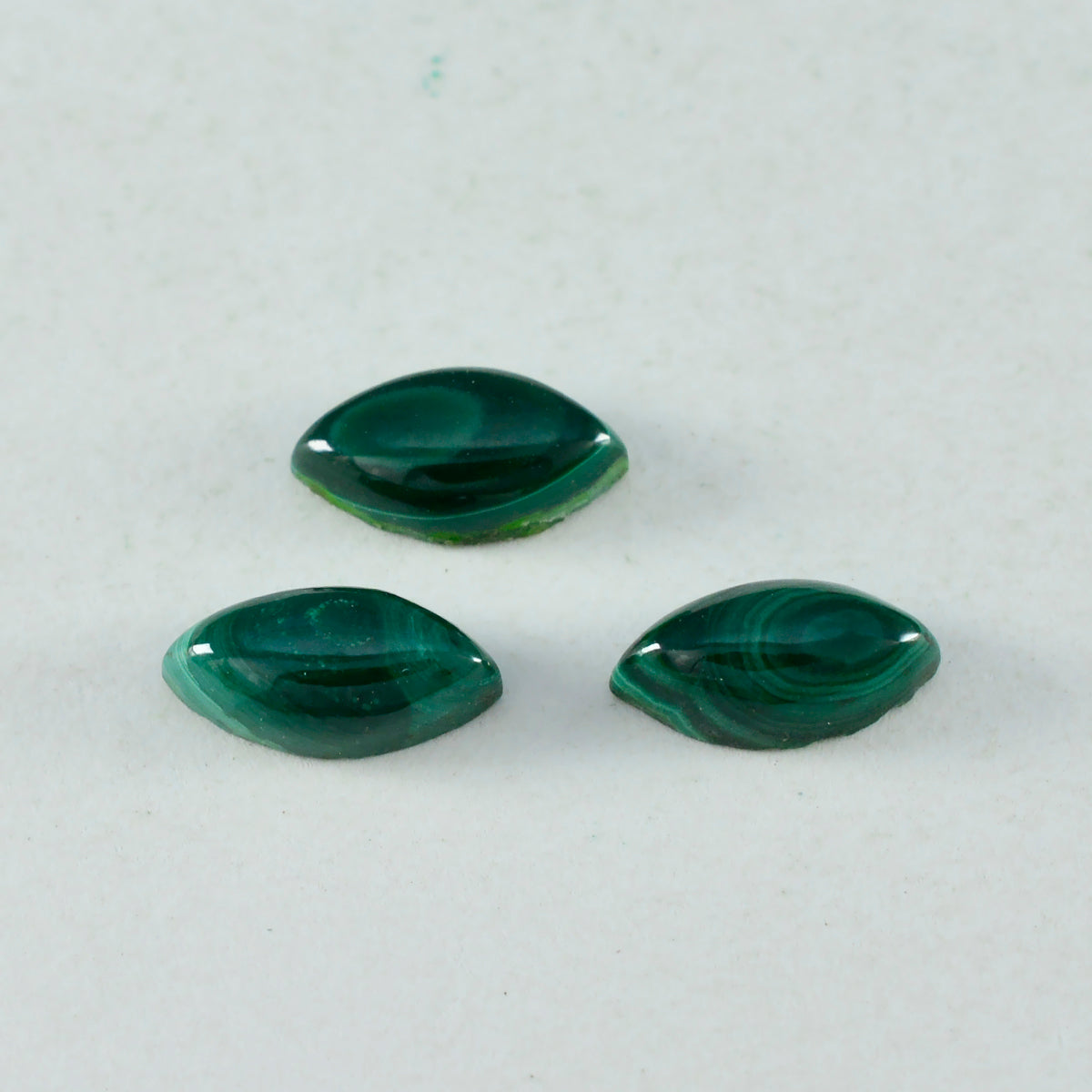 Malachite 1PC Small 5x10 MM Marquise  Cabochon Green Pure semi Precious Loose Gemstones
