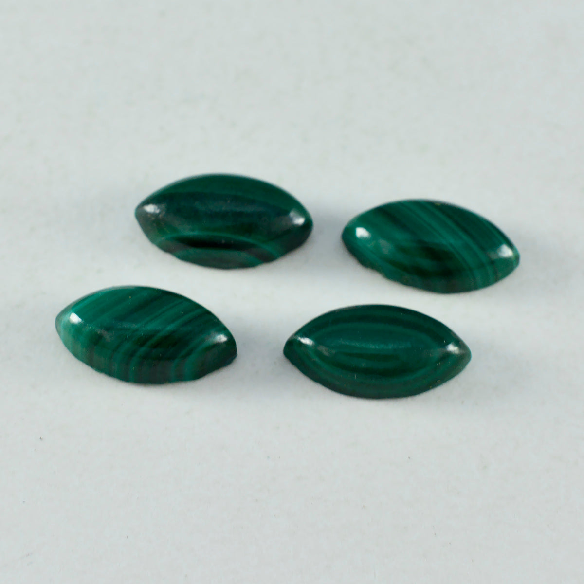 Malachit 1 Stück Medium 7x14 MM Marquise Cabochon Grün Brillant Halbedelstein Hauptbild