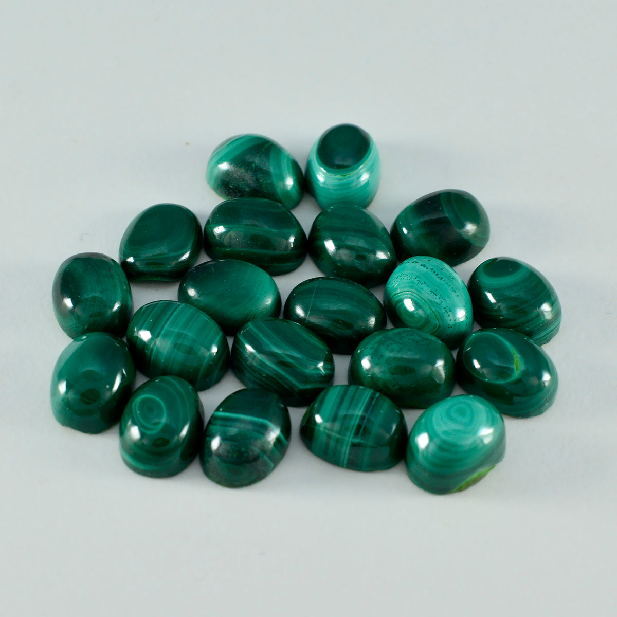 Malachite 1PC Tiny 5x7 MM Oval Cabochon Green Luster semi Precious Loose Gemstones
