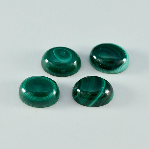 Malachite 1PC Small 6x8 MM Oval Cabochon Green Lustrous semi Precious Semi Precious Gemstone
