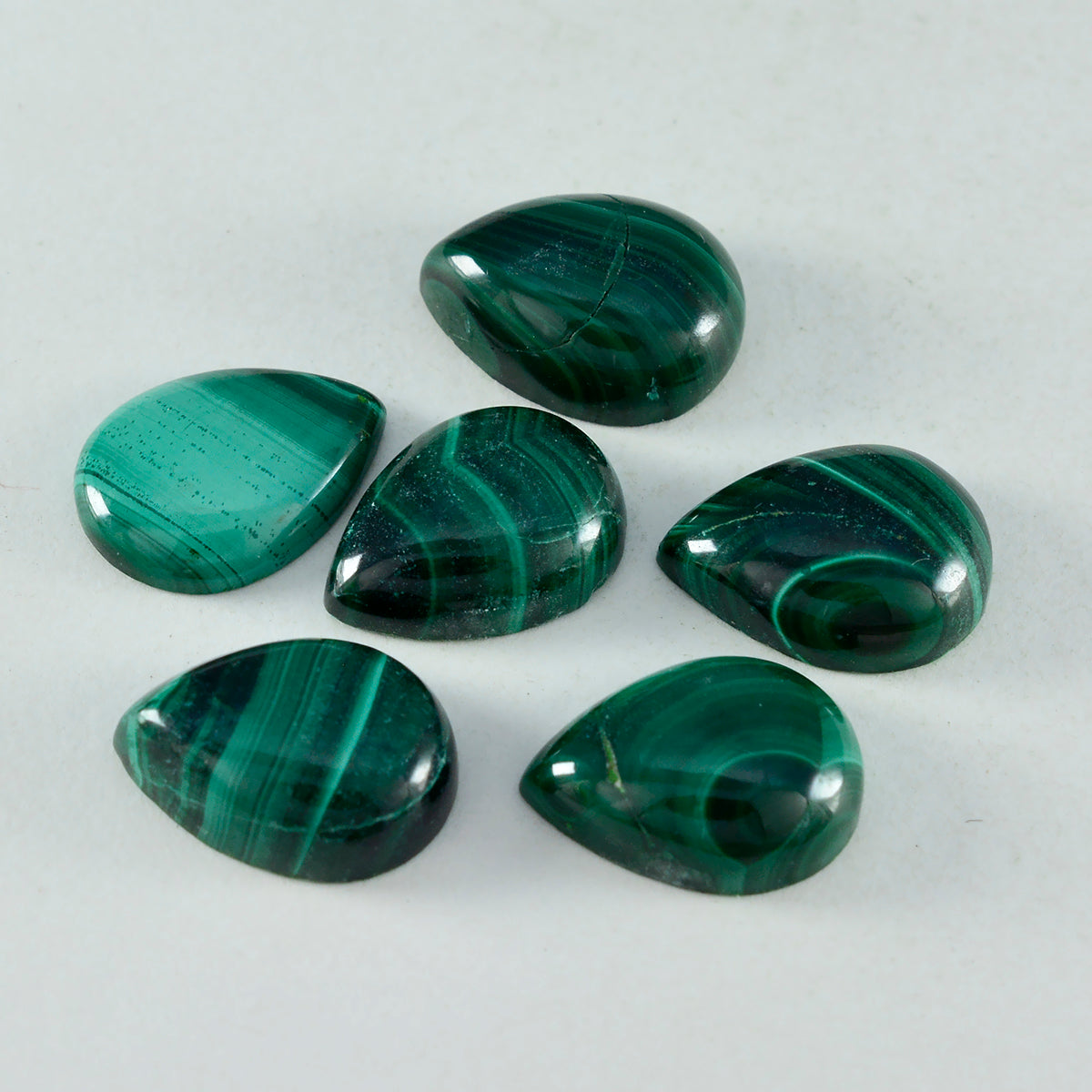 Malachite 1PC Large 10x12 MM Pear Cabochon Green Splendid semi Precious Semi Precious Gemstone