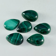 Malachite 10PC Tiny 3x5 MM Pear Cabochon Green Fine semi Precious Gems
