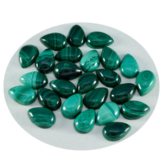 Malachite 10PC Tiny 4x6 MM Pear Cabochon Green High Quality semi Precious Loose Gems