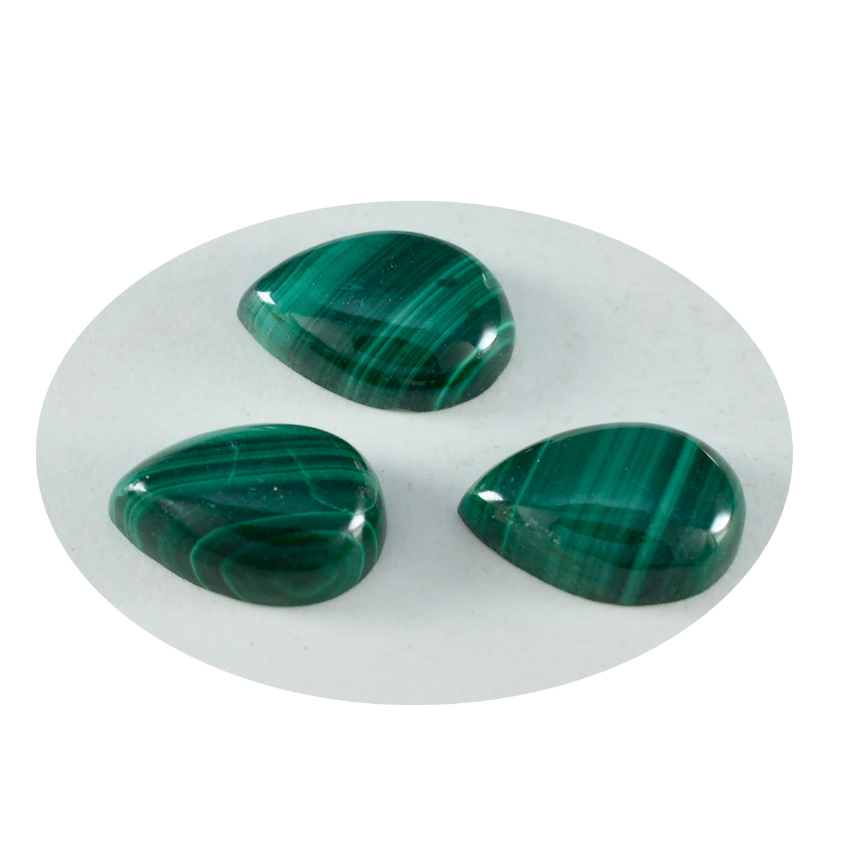 Malachite 1PC Medium 7x10 MM Pear Cabochon Green Fiery semi Precious Gems