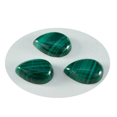 Malachite 1PC Medium 7x10 MM Pear Cabochon Green Fiery semi Precious Gems