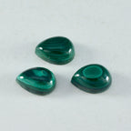 Malachite 1PC Medium 7x10 MM Pear Cabochon Green Fiery semi Precious Gems