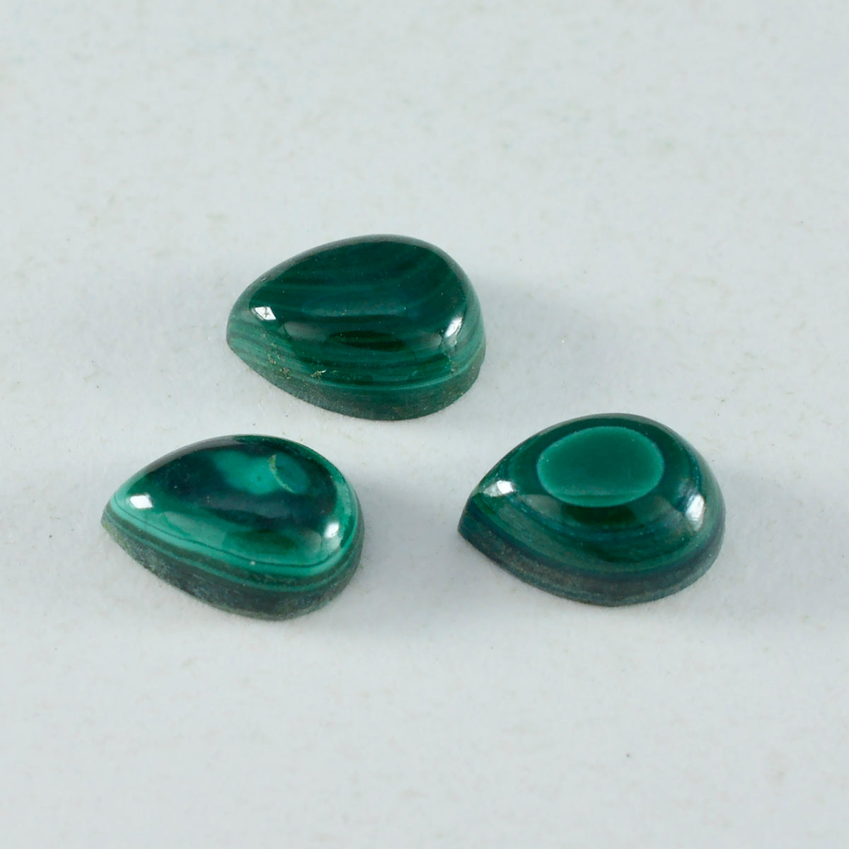 Malachite 1PC Medium 7x10 MM Pear Cabochon Green Fiery semi Precious Gems