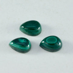 Malachite 1PC Medium 7x10 MM Pear Cabochon Green Fiery semi Precious Gems