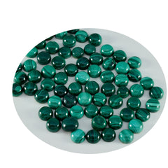 Malachite 10PC Tiny 4x4 MM Round Cabochon Green Natural semi Precious Gems