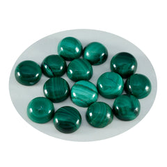 Malachite 1PC Small 8x8 MM Round Cabochon Green Fiery semi Precious Semi Precious Gemstone