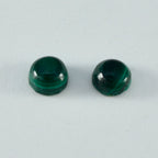Malachite 1PC Tiny 6x6 MM Round Cabochon Green Superior semi Precious Loose Gemstone