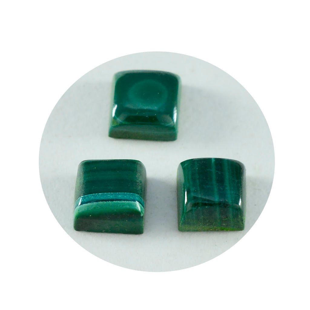 Malachite 1PC Large 10x10 MM Square Cabochon Green Pure semi Precious Precious Gemstone