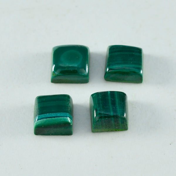 Malachite 10PC Tiny 3x3 MM Square Cabochon Green Lustrous semi Precious Semi Precious Gemstone