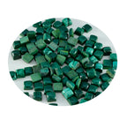 Malachite 10PC Tiny 4x4 MM Square Cabochon Green Shine semi Precious Precious Gemstone