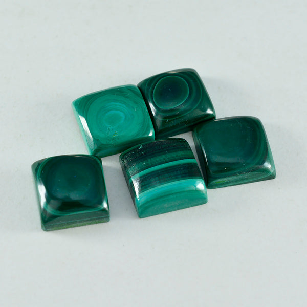 Malachite 10PC Tiny 5x5 MM Square Cabochon Green Fine semi Precious Gems