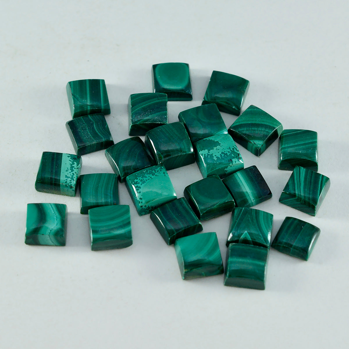 Malachite 1PC Tiny 6x6 MM Square Cabochon Green High Quality semi Precious Loose Gems Hoofdafbeelding