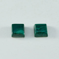 Malachite 1PC Small 8x8 MM Square Cabochon Green Genuine semi Precious Loose Gemstones