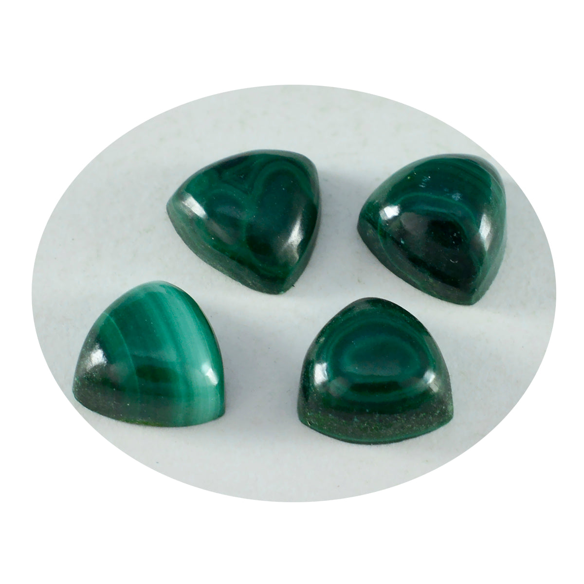 Malachite 1PC Tiny 6x6 MM Triangle Cabochon Green Splendid semi Precious Semi Precious Gemstone Immagine secondaria del prodotto