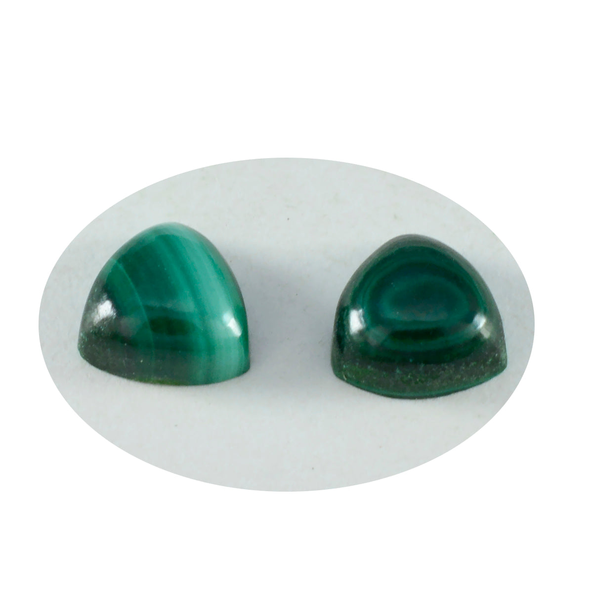 Malachite 1PC Small 8x8 MM Triangle Cabochon Green Lustrous semi Precious Gems