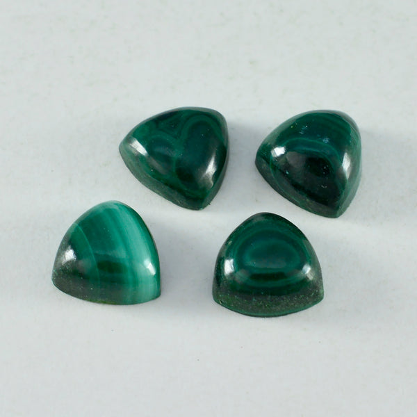 Malachite 10PC Tiny 5x5 MM Triangle Cabochon Green Polished semi Precious Loose Gemstones