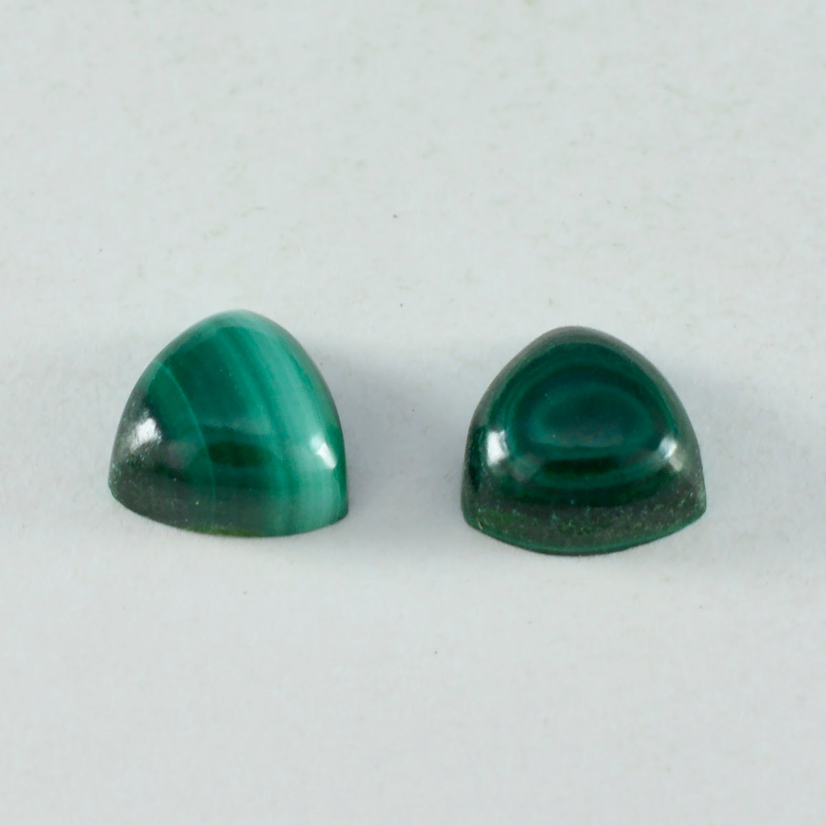 Malachite 1PC Small 8x8 MM Triangle Cabochon Green Lustrous semi Precious Gems