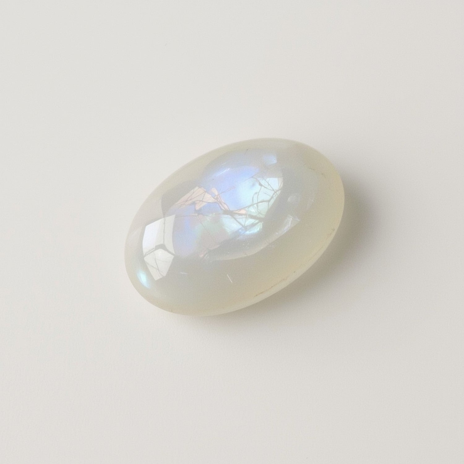 Moonstone 1PC Small 6x12 MM Baguette Cabochon White Sparkling semi Precious Semi Precious Gemstone Secundaire afbeelding