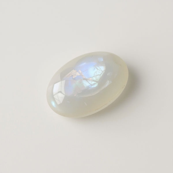 Moonstone 1PC Small 6x12 MM Baguette Cabochon White Sparkling semi Precious Semi Precious Gemstone