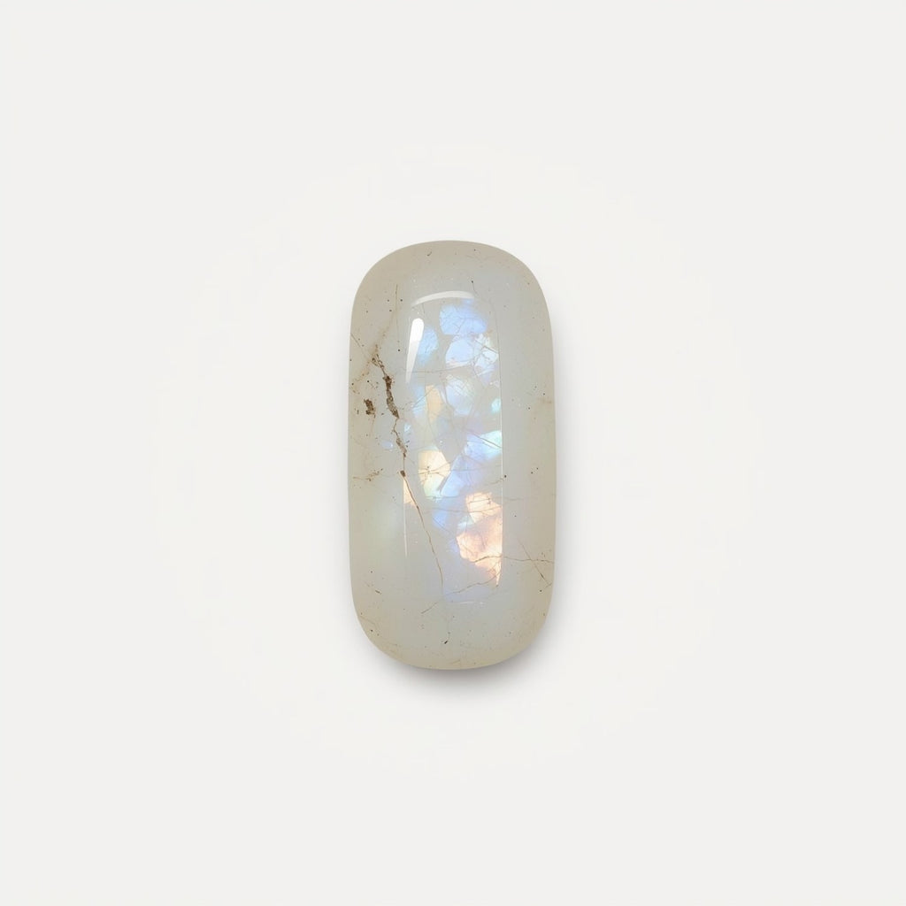 Moonstone 1PC Large 8x16 MM Baguette Cabochon White Splendid semi Precious Gems