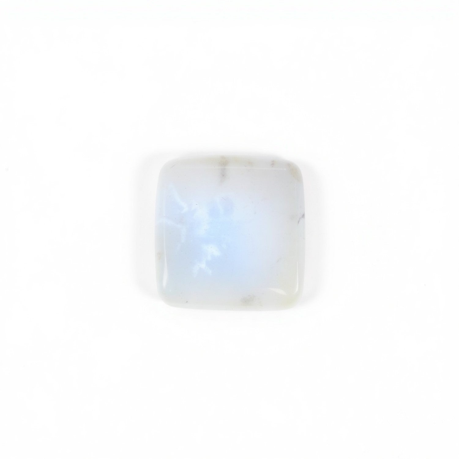 Mondstein 1PC Medium 9x9 MM Kissen Cabochon Weiß Funkelnder Halbedelstein Lose Edelstein Zweitbild