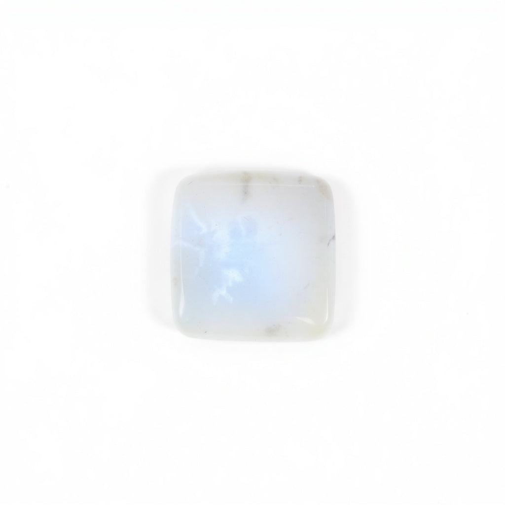Moonstone 1PC Medium 9x9 MM Cushion Cabochon White Sparkling semi Precious Loose Gemstone