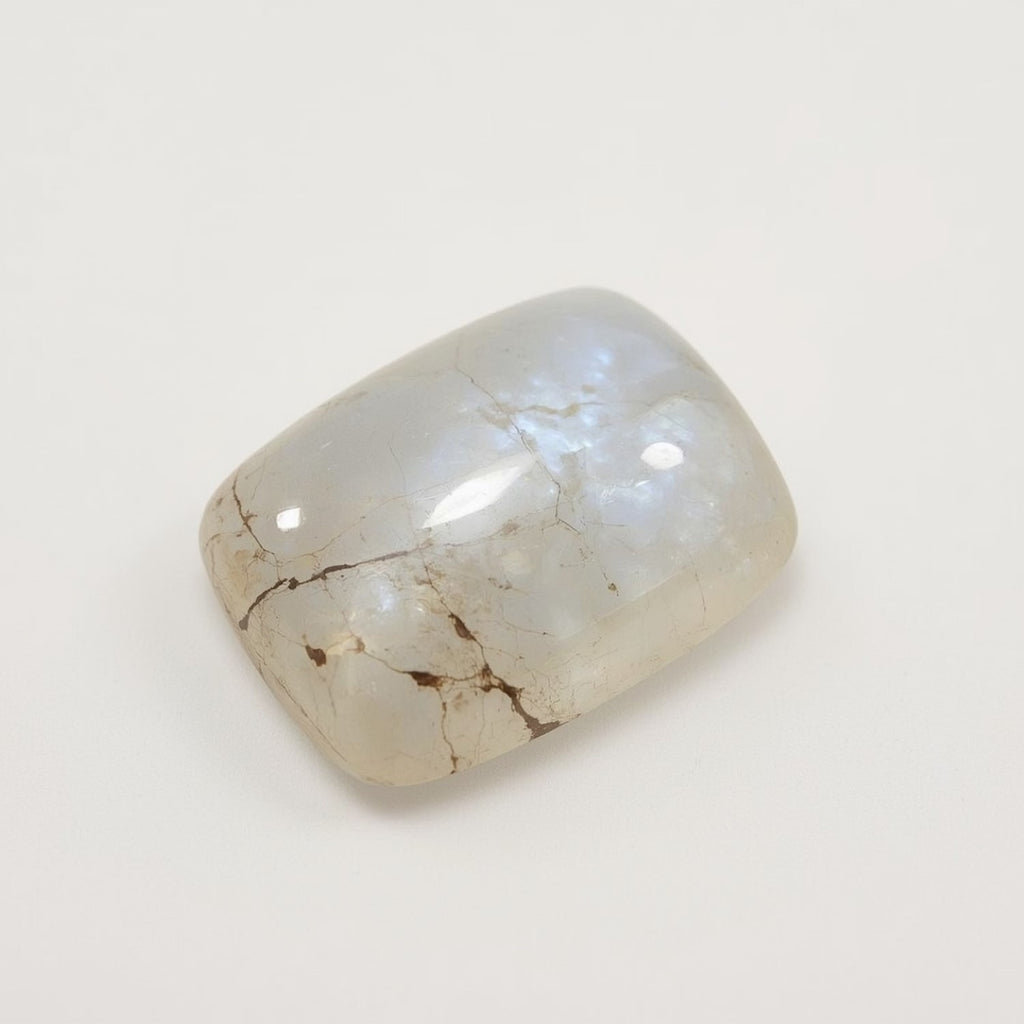 Moonstone 1PC Large 10x12 MM Emerald Cabochon White Luster semi Precious Loose Gems