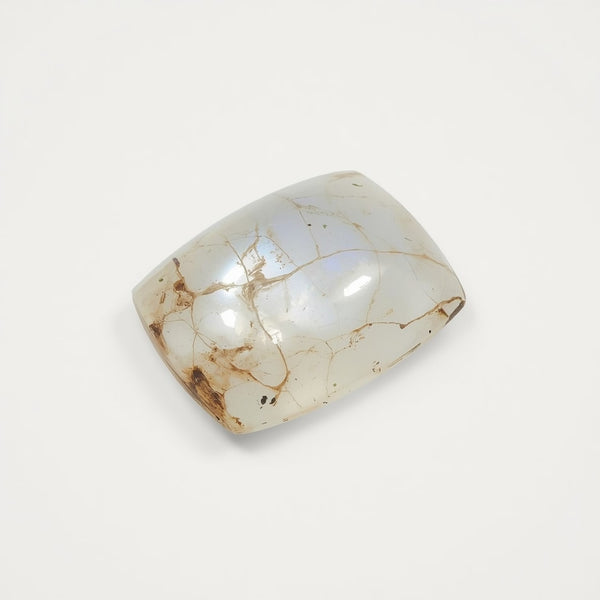 Moonstone 1PC Large 10x12 MM Emerald Cabochon White Luster semi Precious Loose Gems
