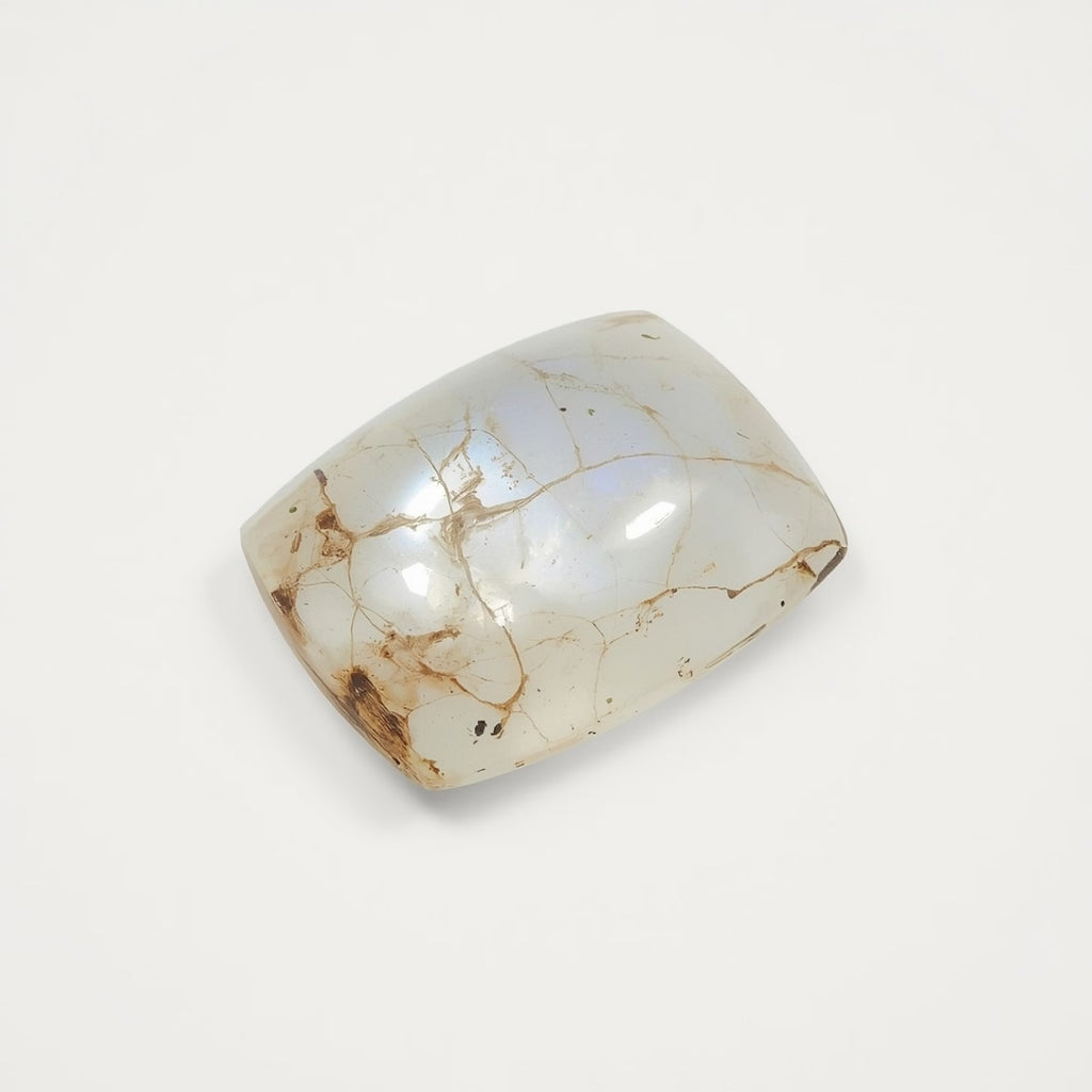 Moonstone 10PC Tiny 4x6 MM Emerald Cabochon White Natural semi Precious Semi Precious Gemstone