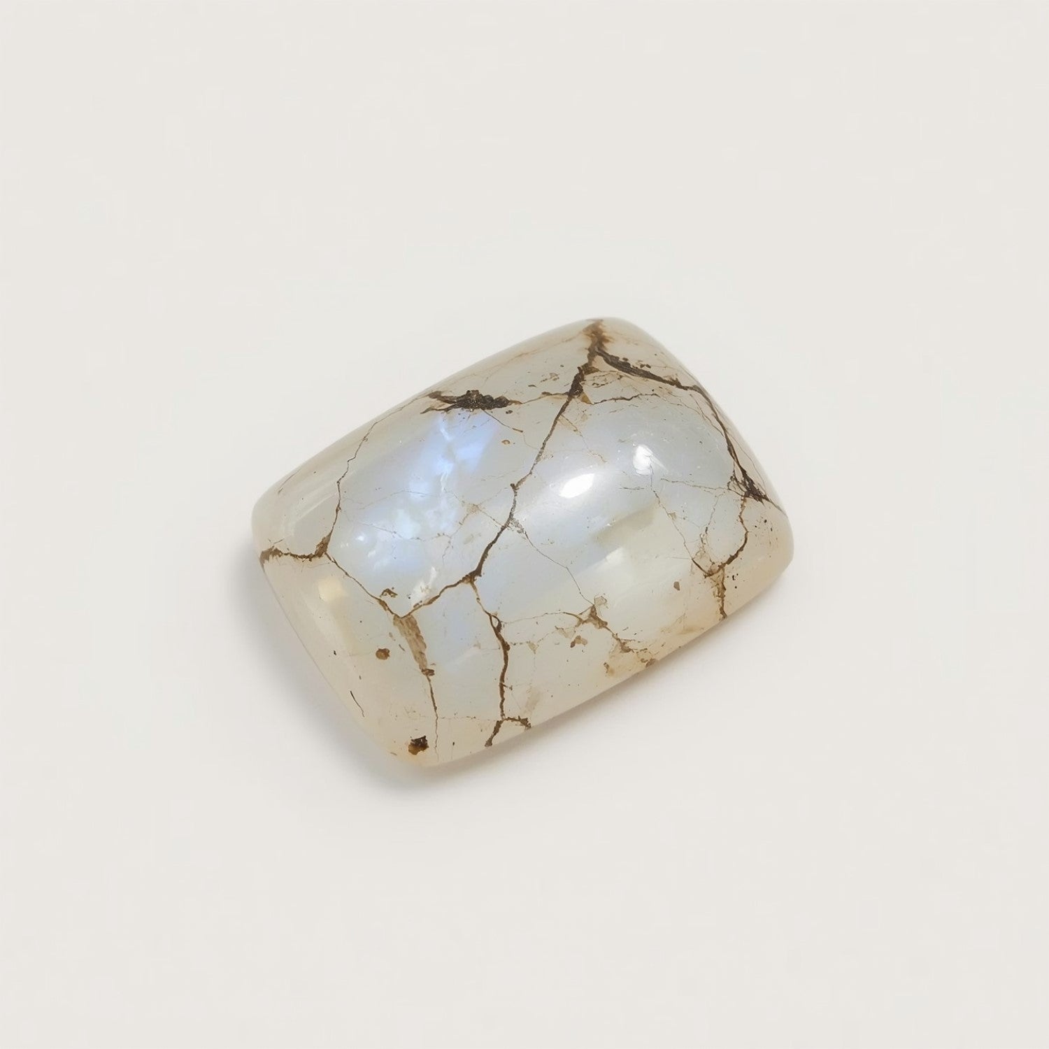 Moonstone 1PC Tiny 5x7 MM Emerald Cabochon White Genuine semi Precious Precious Gemstone