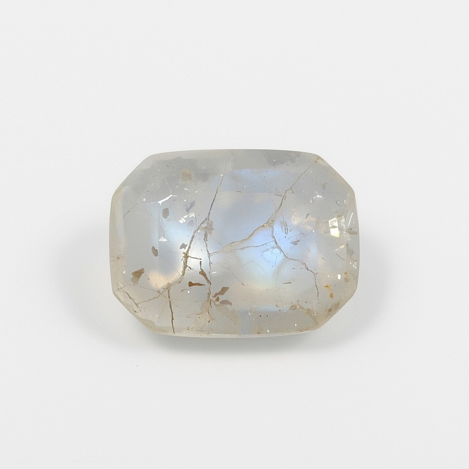 Moonstone 1PC Tiny 5x7 MM Emerald Cabochon White Genuine semi Precious Precious Gemstone