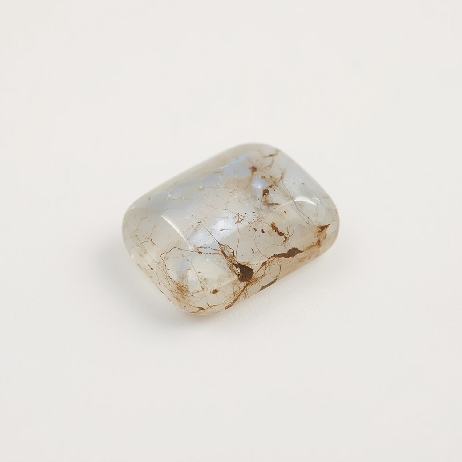 Moonstone 1PC Medium 7x10 MM Emerald Cabochon White Brilliant semi Precious Loose Gemstones