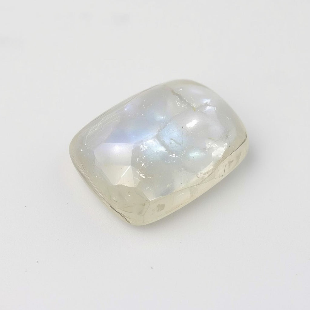 Moonstone 1PC Large 9x11 MM Emerald Cabochon White Polished semi Precious Precious Gemstone