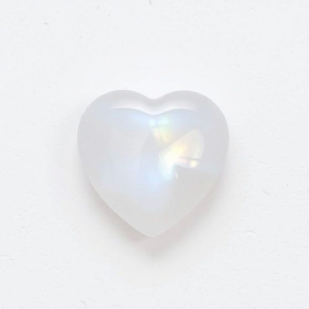 Moonstone 1PC Large 10x10 MM Heart Cabochon White Superior semi Precious Semi Precious Gemstone