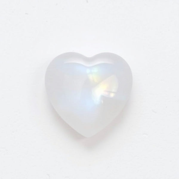 Moonstone 1PC Large 10x10 MM Heart Cabochon White Superior semi Precious Semi Precious Gemstone